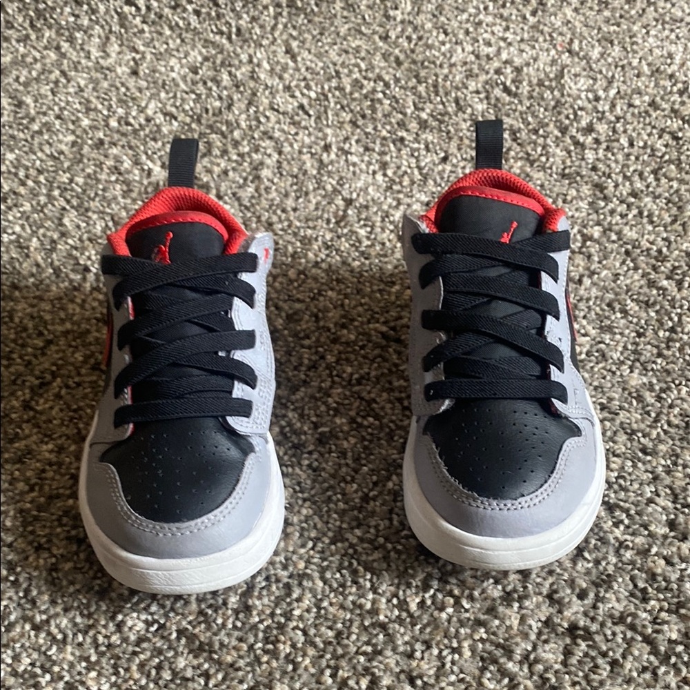 Jordan Black and Gray Sneakers with Breathable Mesh